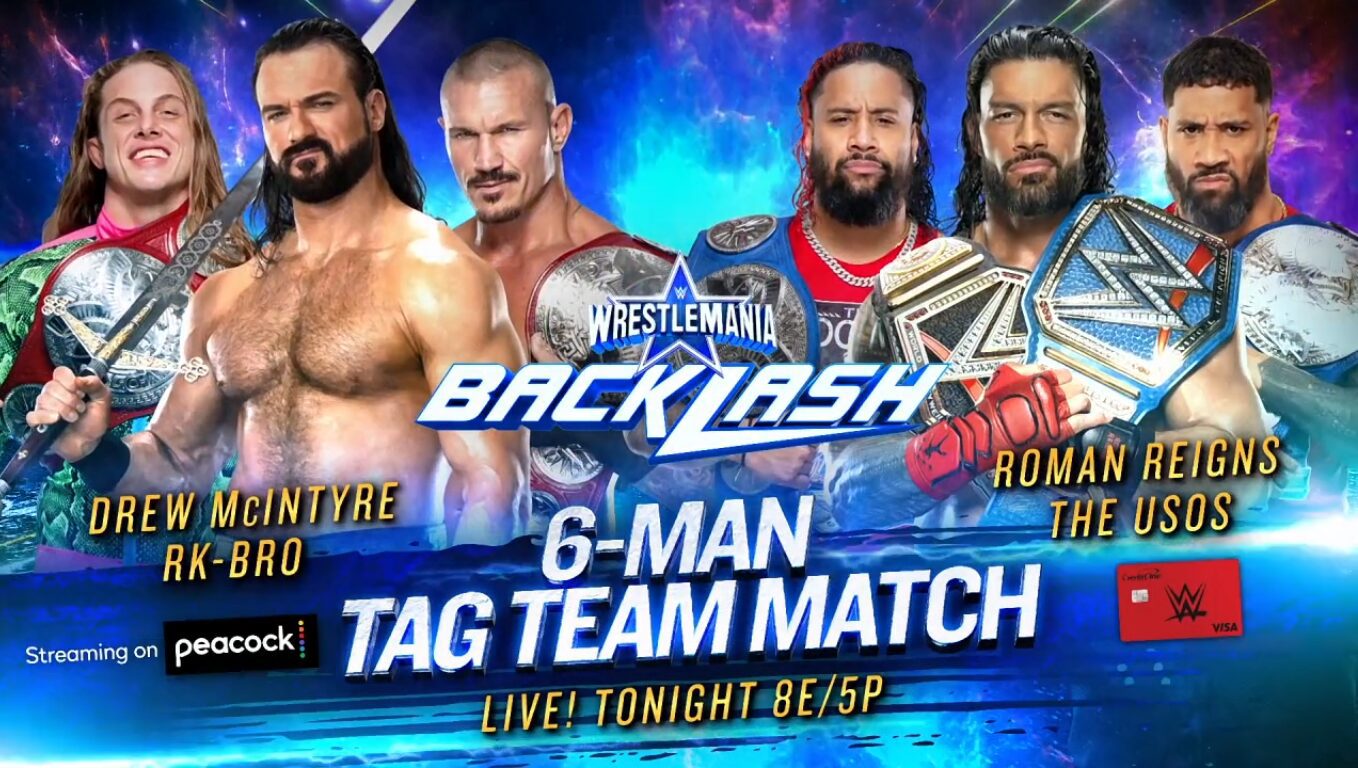 WWE Backlash Results 2022: Drew McIntyre & RK-Bro vs. Roman Reigns & The Usos