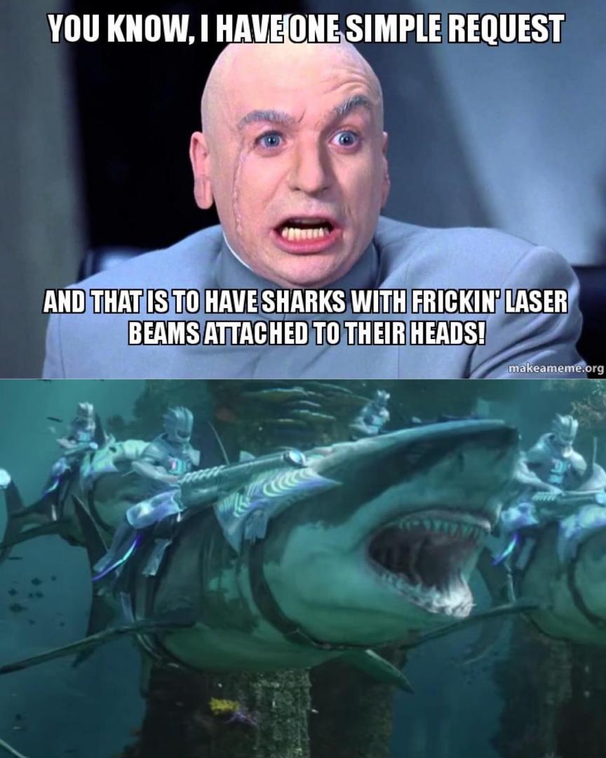 dr evil quotes sharks with lasers